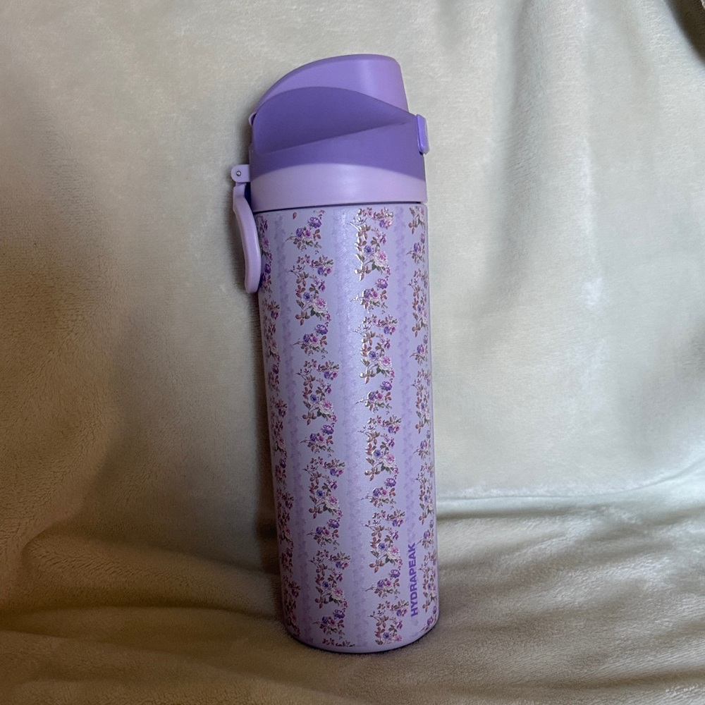 Hydrapeak Purple Floral Water Bottle
